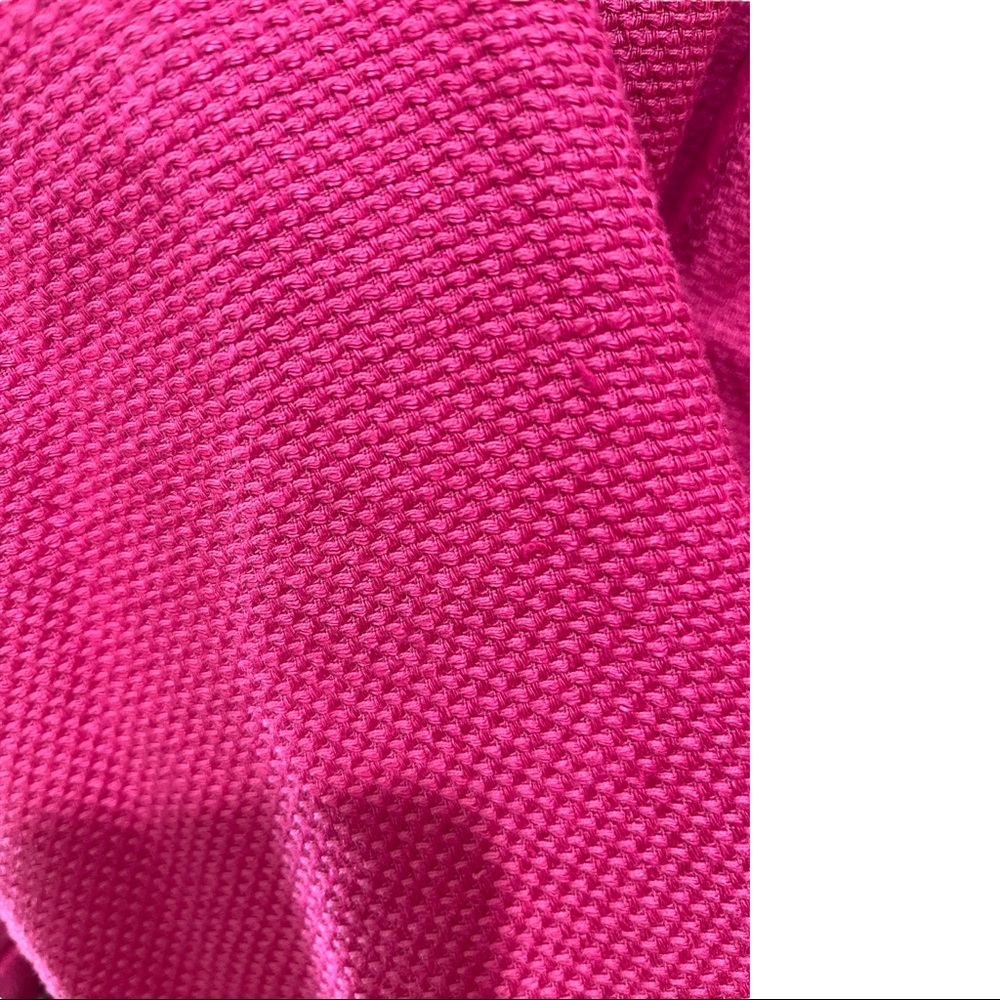 EILEEN FISHER HOT PINK LINEN BLEND COLLARED OPEN FRONT BLAZER JACKET SIZE MEDIUM - Picture 12 of 16